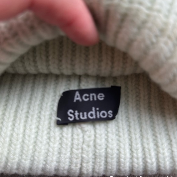 Acne Mint Ribbed Knit Hat - Picture 3 of 3